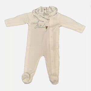 Fendi kids baby white footie outfit size 66 New without tags